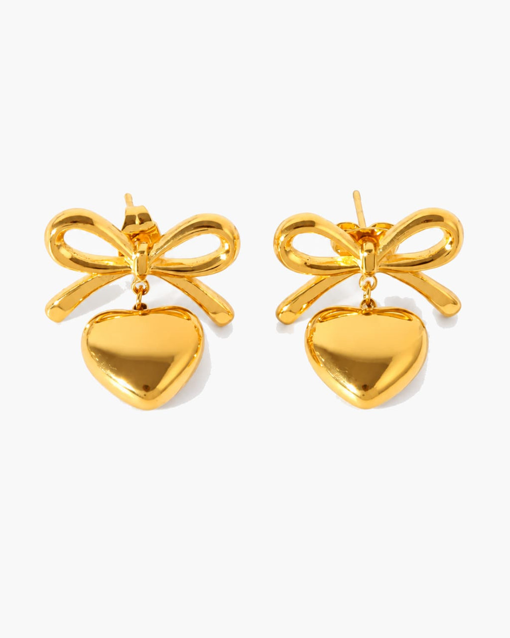 Amorette Bow Heart Earrings