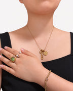 Halskette mit Amorette Herz-Charm-Anhänger