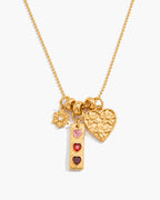 Halskette mit Amorette Herz-Charm-Anhänger