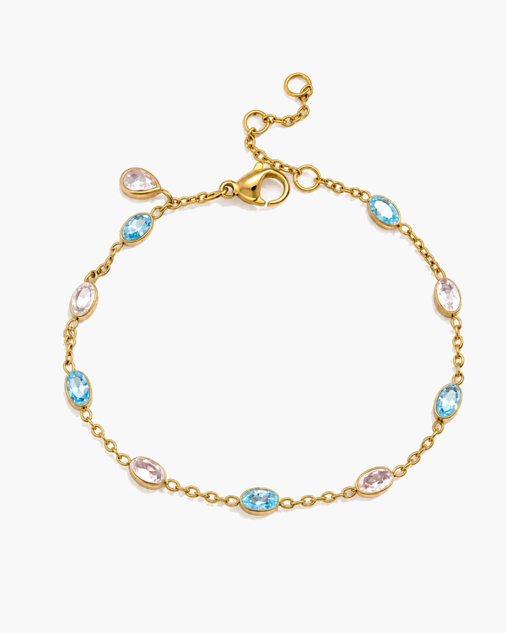 Aqua Gleam Crystal Bracelet