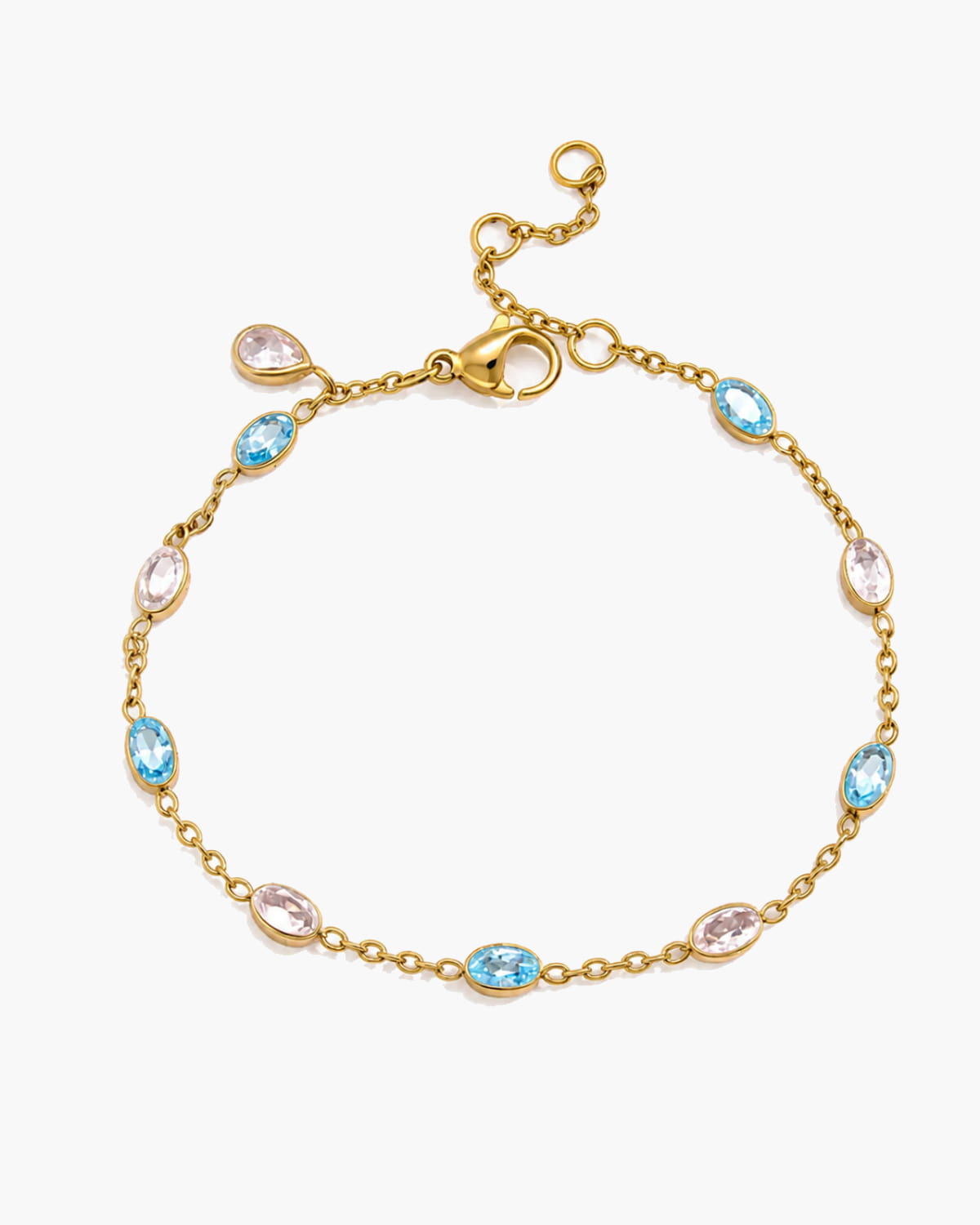 Aqua Gleam Crystal Bracelet