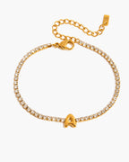 Aurette Initialen-Armband mit Kristallen