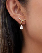 Aveline Crystal Bow Drop Earrings