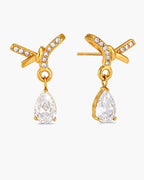 Aveline Crystal Bow Drop Earrings