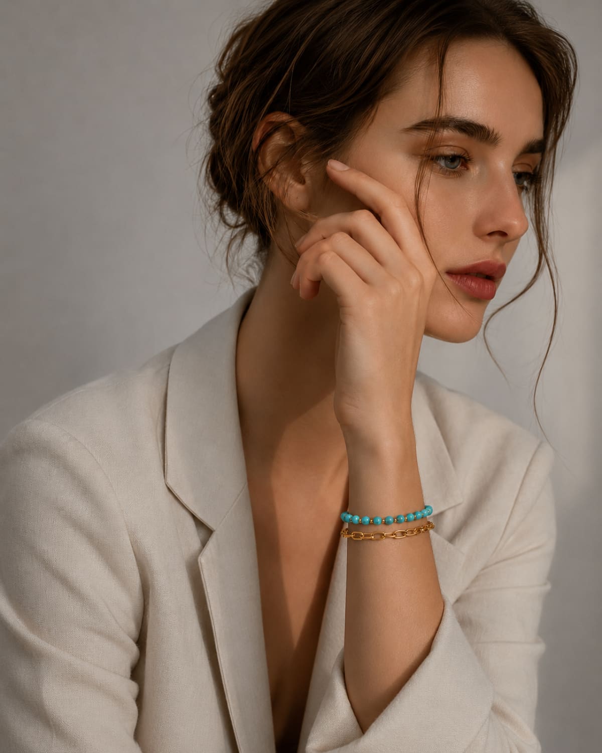 Azure Tide Layered Bracelet Set