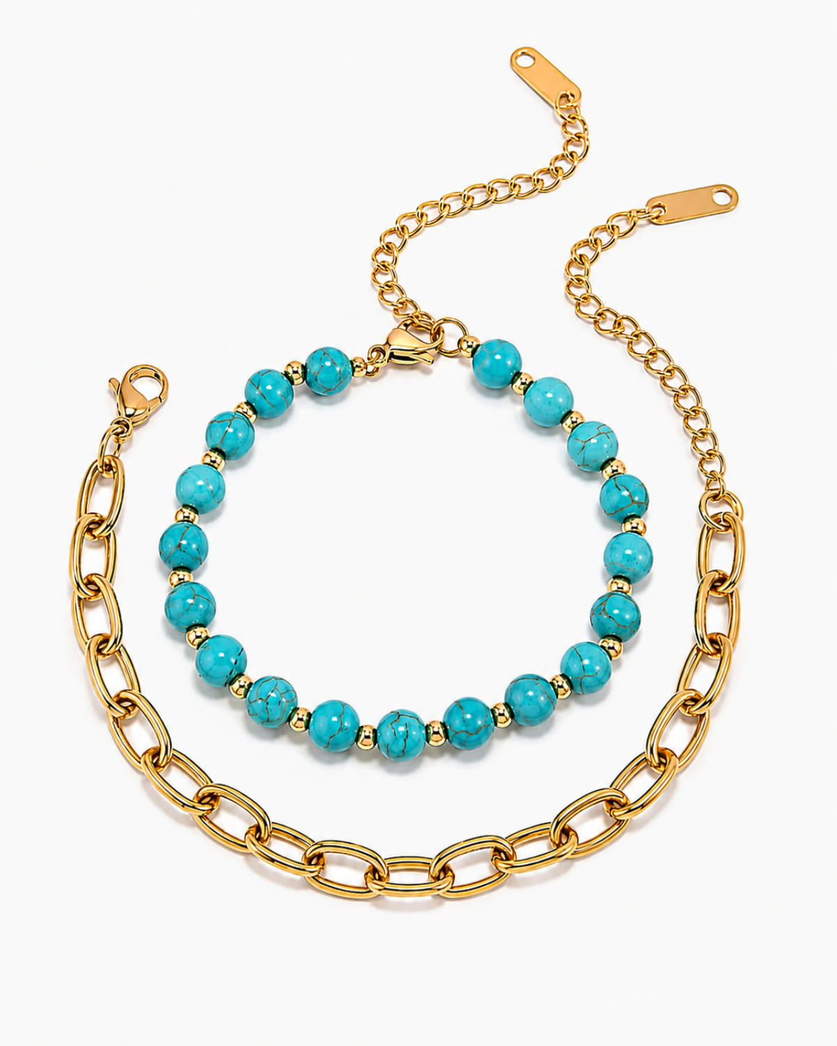 Azure Tide Layered Bracelet Set