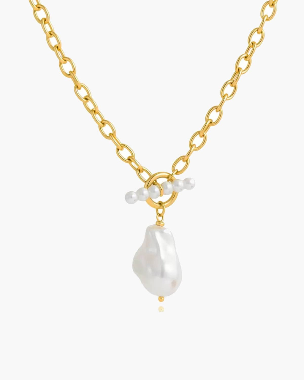 Baroque Pearl Toggle Necklace