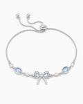 Blue Bow Teardrop Bracelet