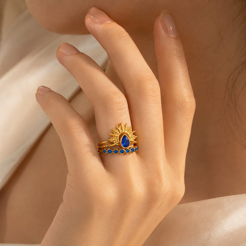Solaris Crown Ring Set