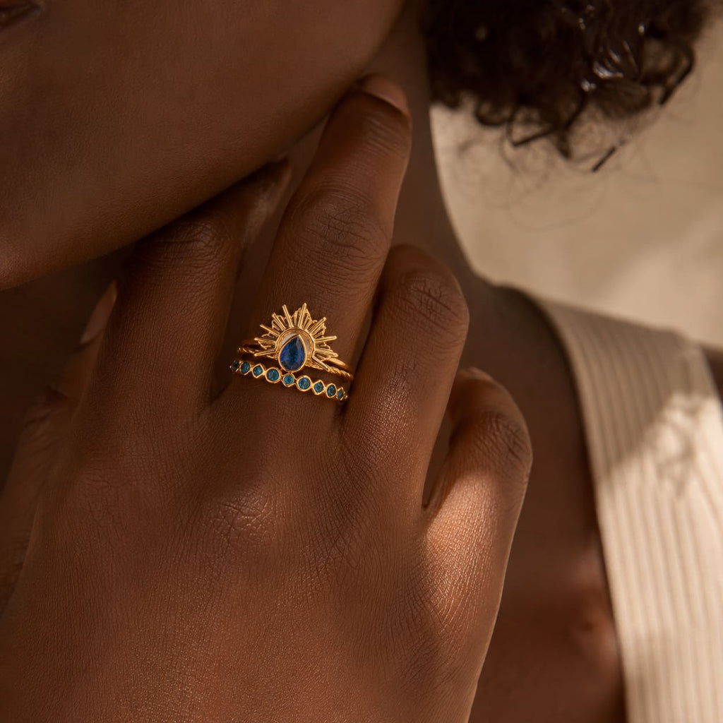 Solaris Crown Ring Set