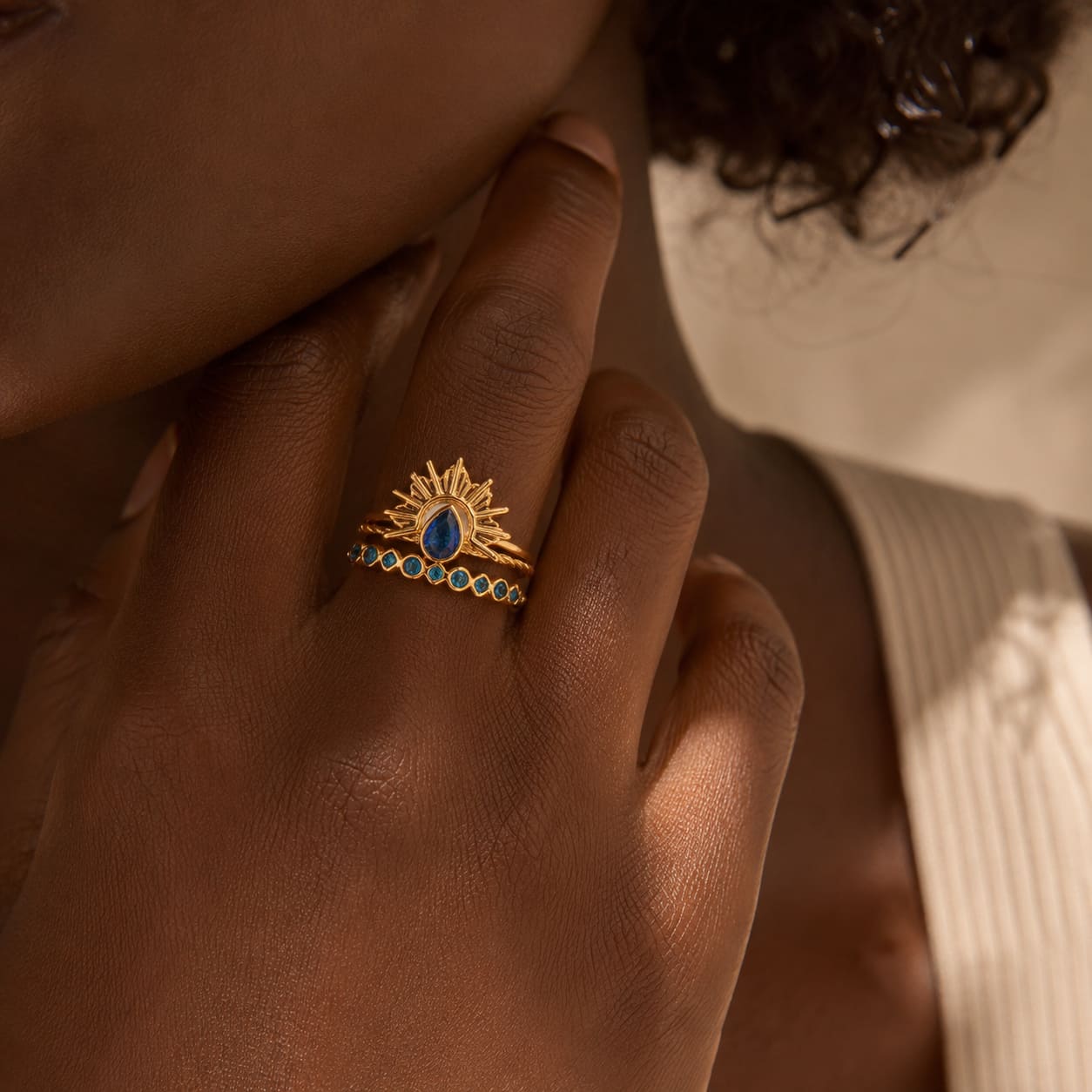 Solaris Crown Ring Set