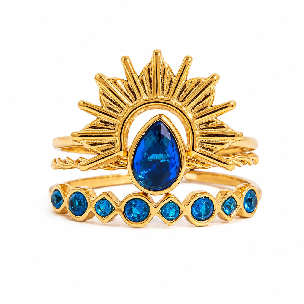 Solaris Crown Ring Set
