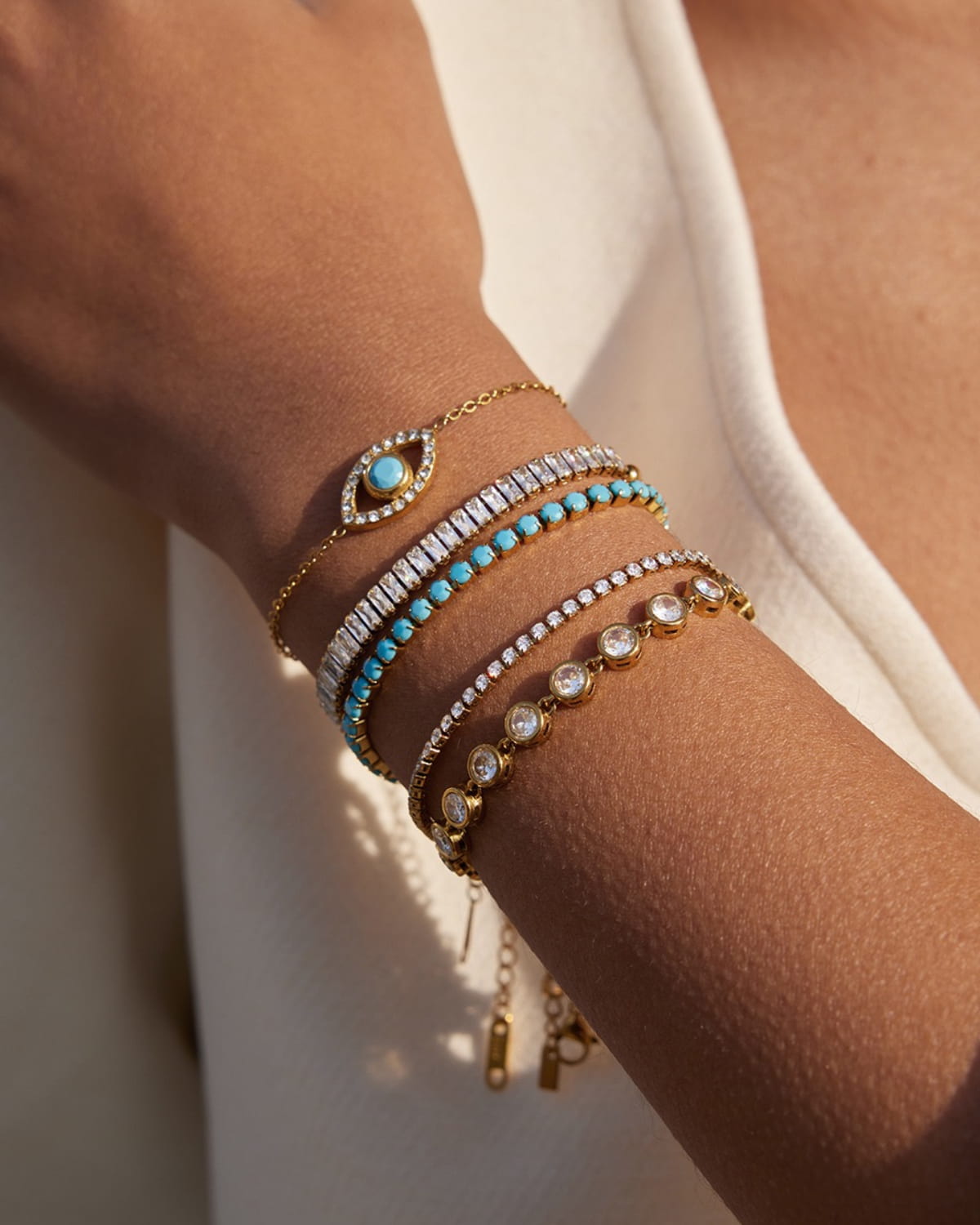 Blue Turquoise Evil Eye Bracelet