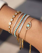 Blue Turquoise Evil Eye Bracelet