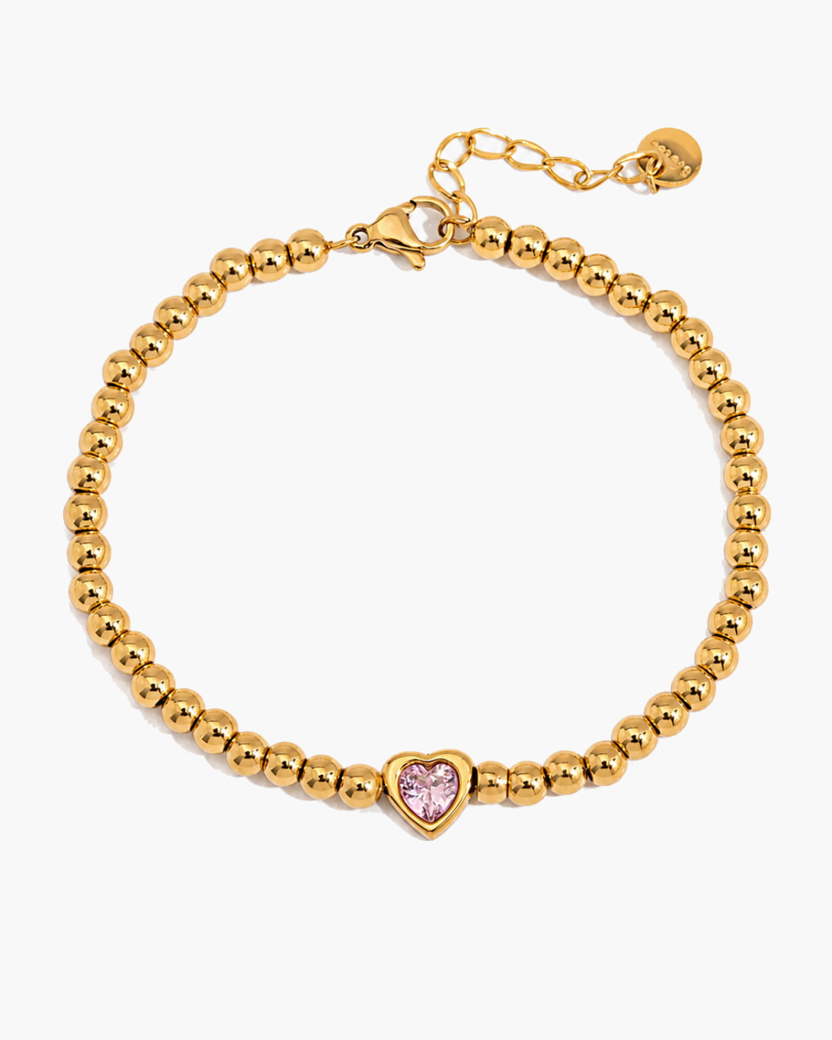Blush Heart Beaded Bracelet