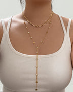 Celeste Kristall-Lariat-Halskette