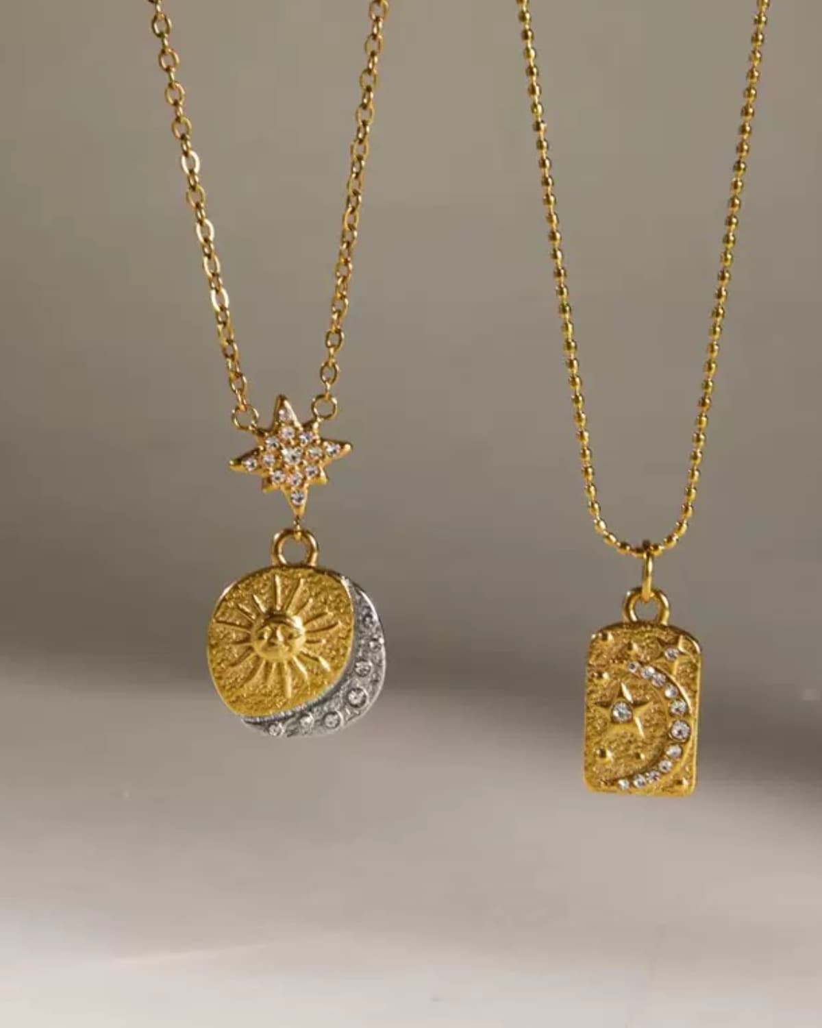 Celestial Moon Pendant Necklace