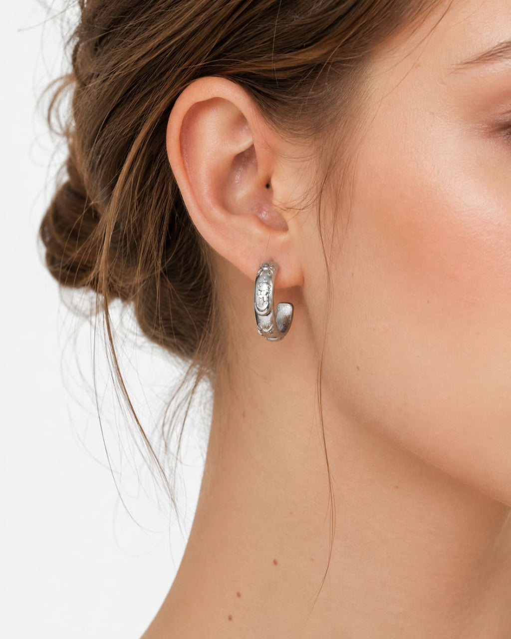 Celestine Sun Moon Hoop Earrings