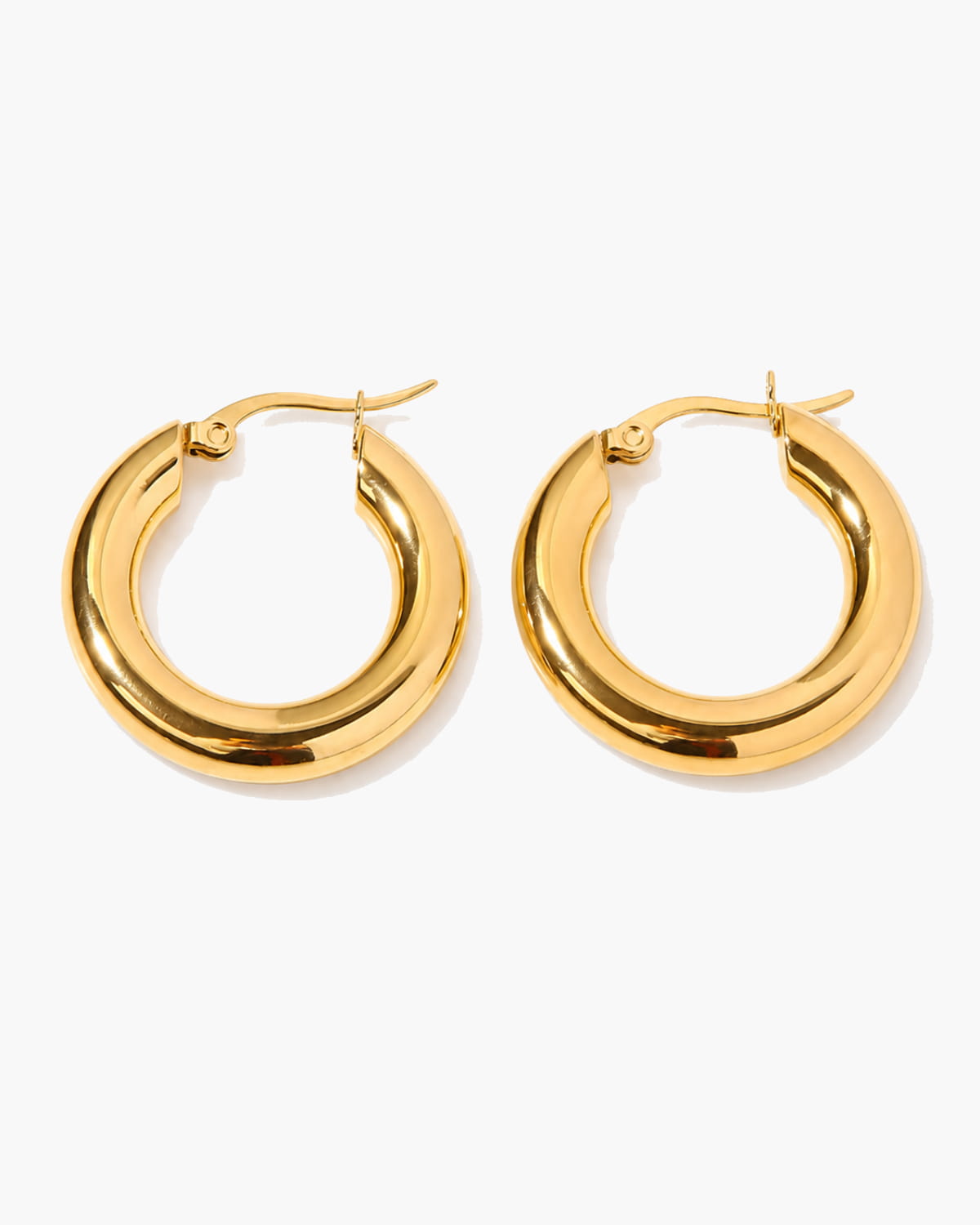 Chunky Gold Hoop Earrings