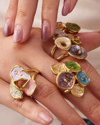 Colorful Enamel Petal Ring
