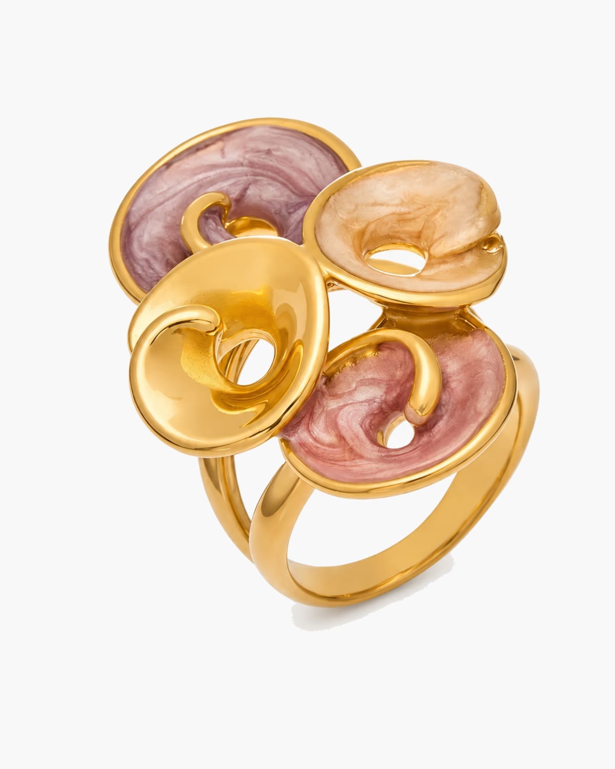 Colorful Enamel Petal Ring