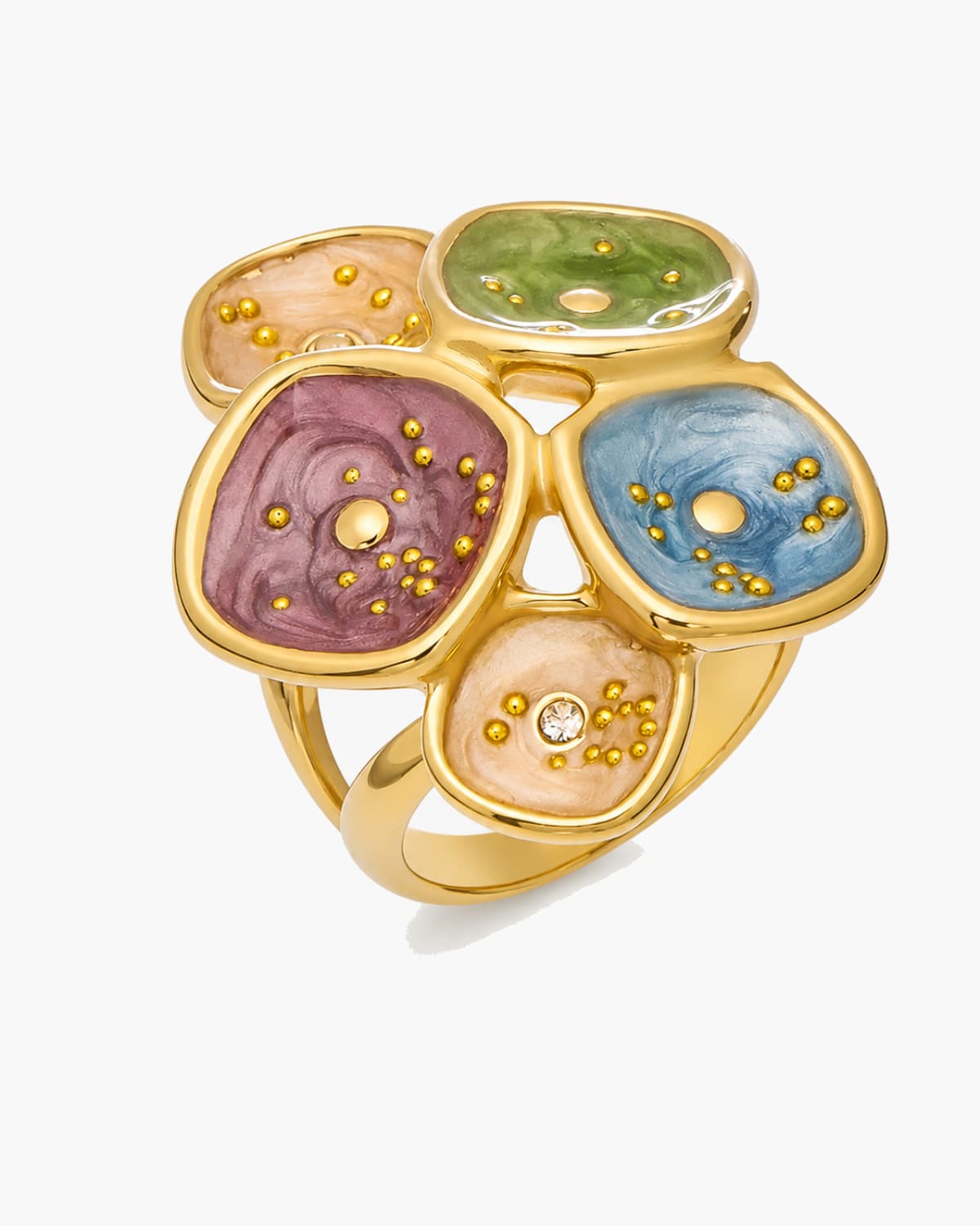 Colorful Enamel Petal Ring