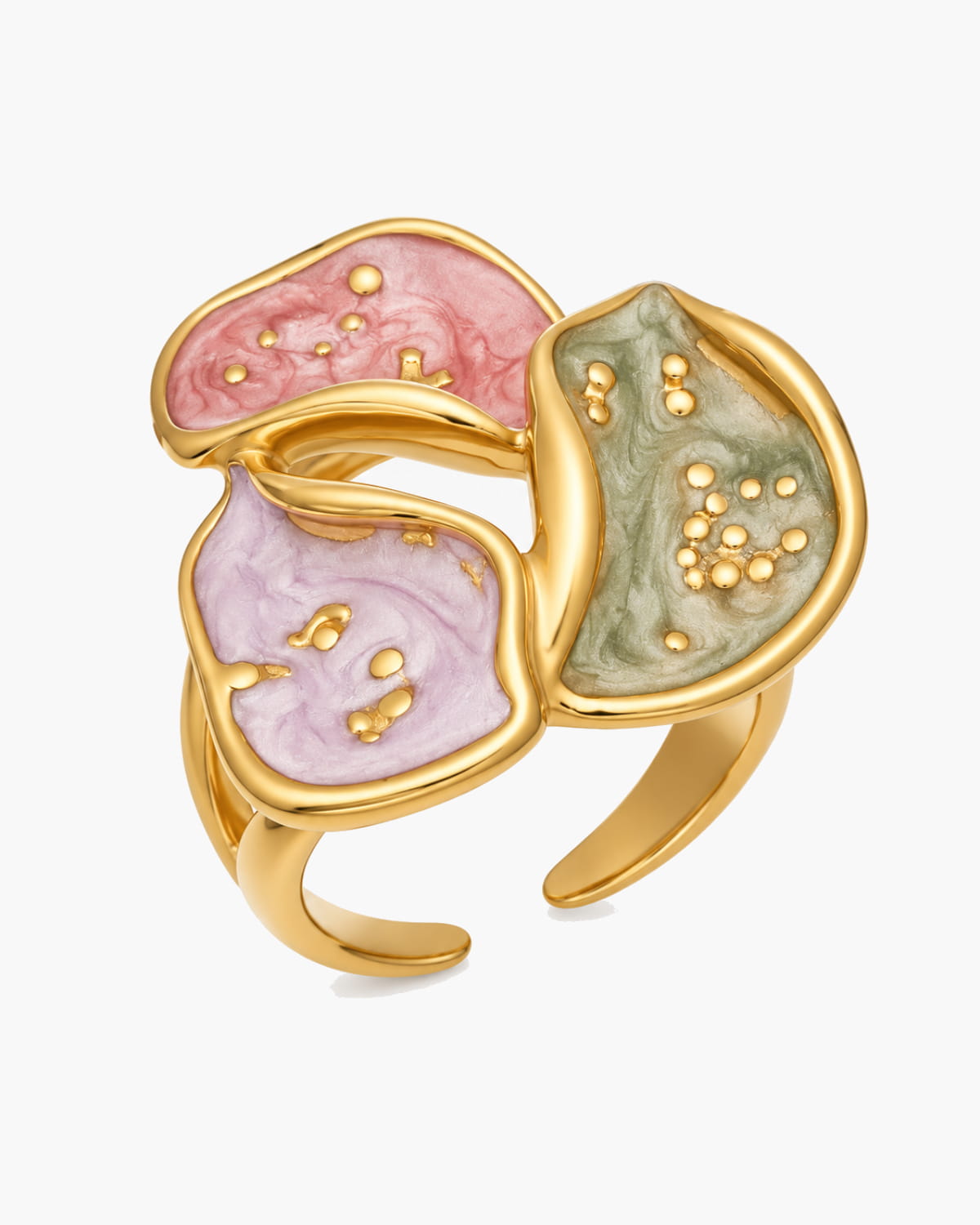Colorful Enamel Petal Ring