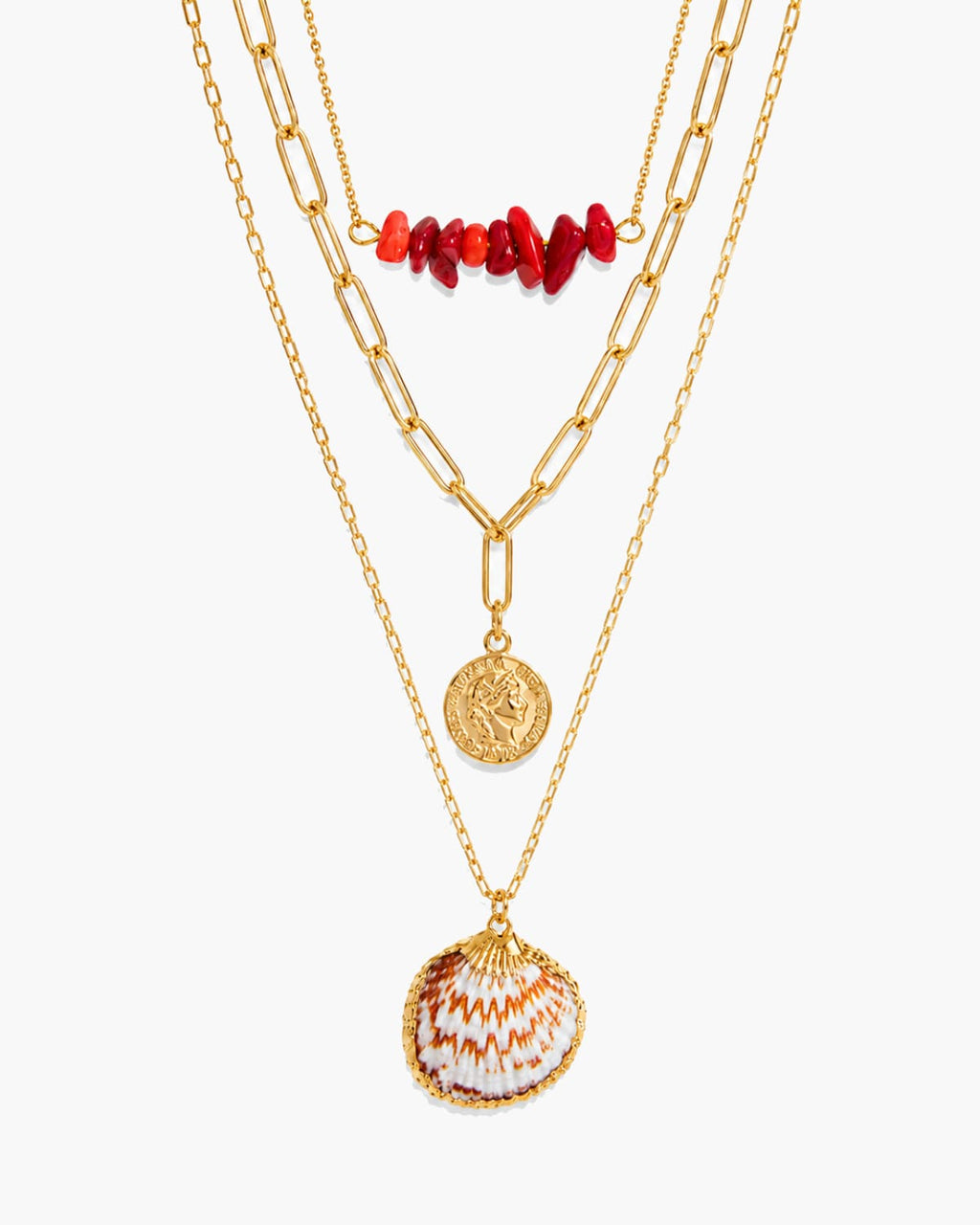 Coral Cove Layered Shell Necklace