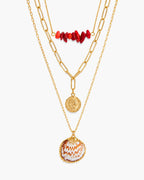 Coral Cove Muschelkette mit Lagen-Look