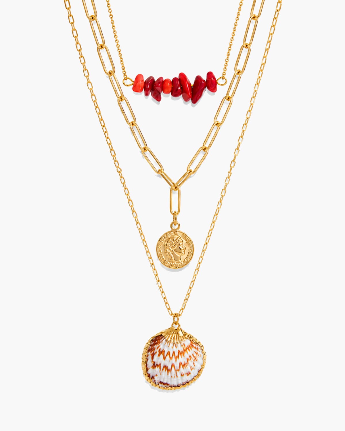 Coral Cove Layered Shell Necklace