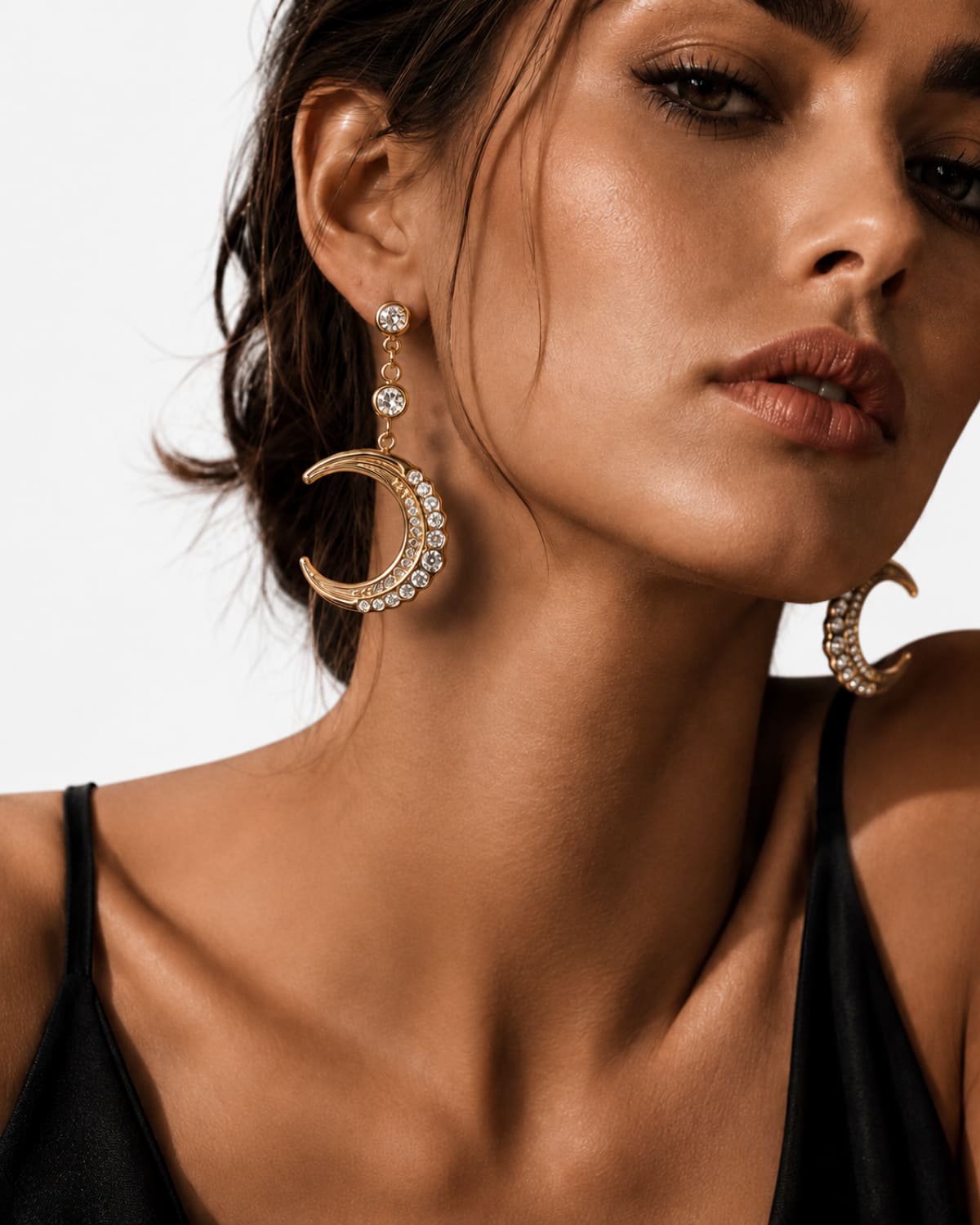 Luna Halo Drop Earrings