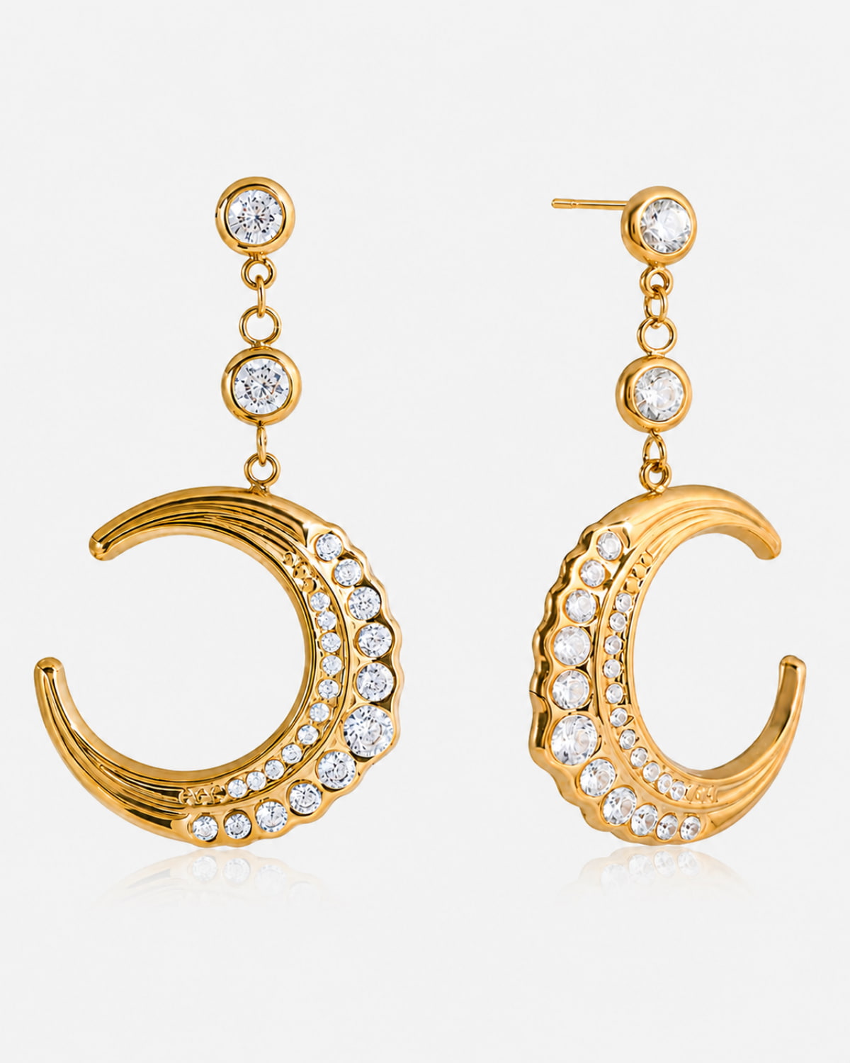 Luna Halo Drop Earrings
