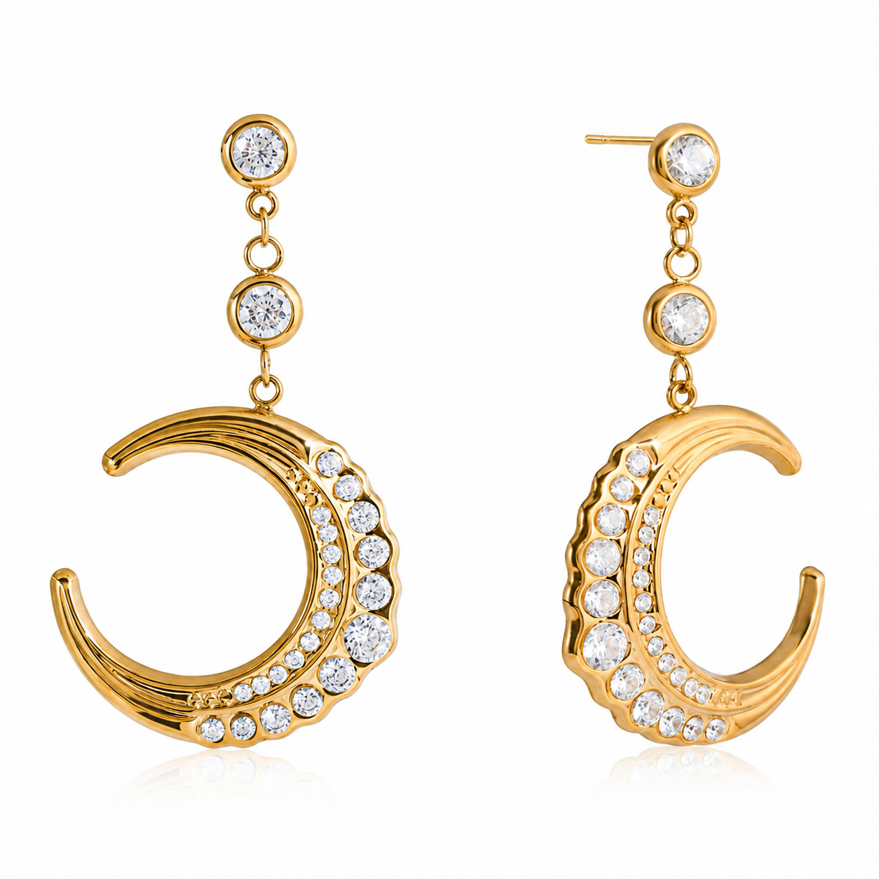 Luna Halo Drop Earrings
