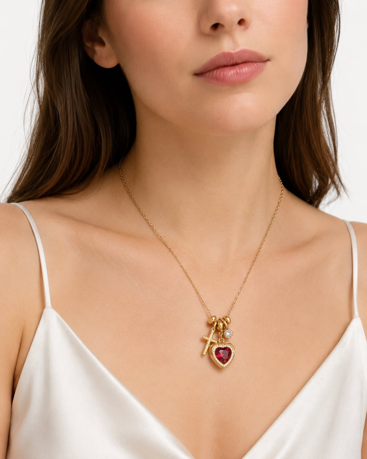 Crimson Devotion Heart Necklace