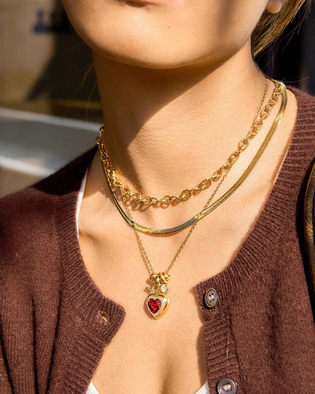 Crimson Devotion Heart Necklace