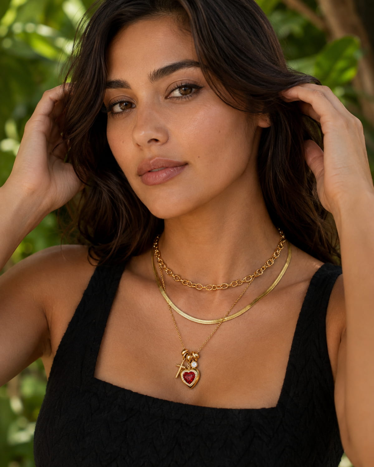 Crimson Devotion Heart Necklace