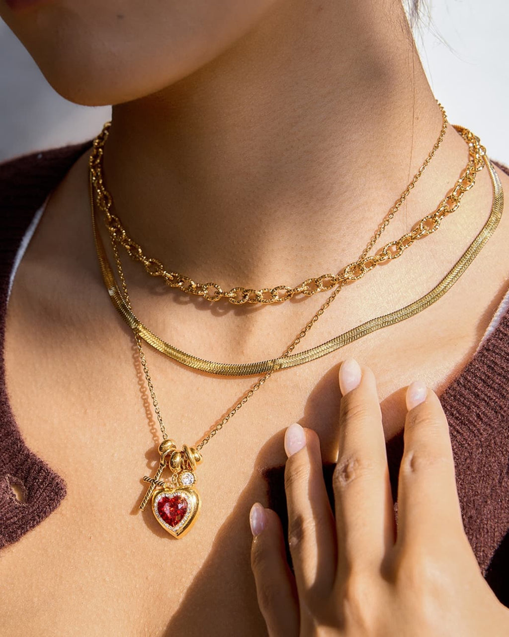 Crimson Devotion Heart Necklace