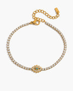 Crystal Evil Eye Tennis Bracelet