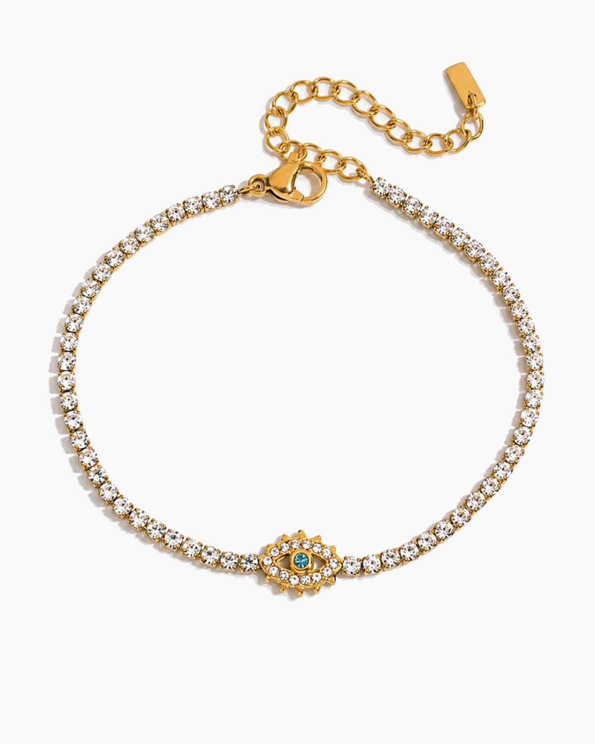 Crystal Evil Eye Tennis Bracelet