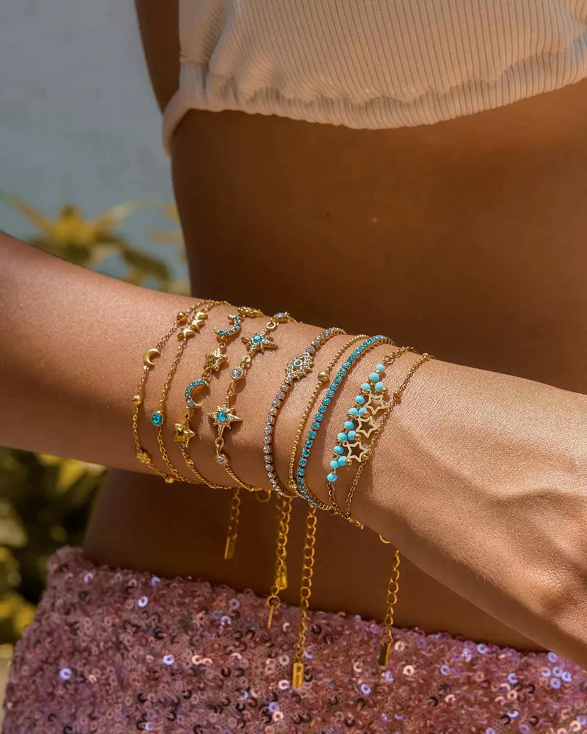 Crystal Evil Eye Tennis Bracelet