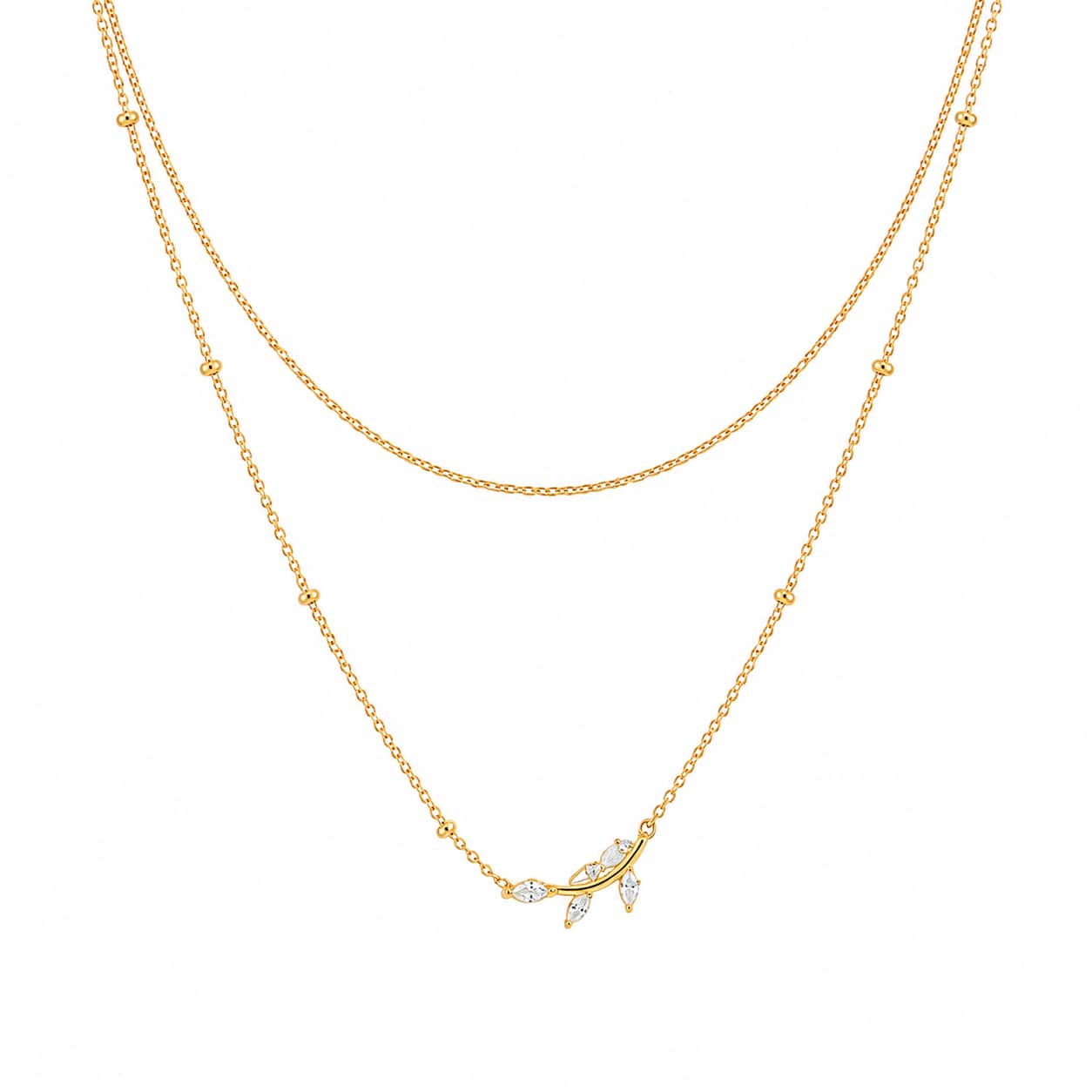 Crystal Laurel Necklace