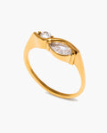 Crystal Leaf Ring