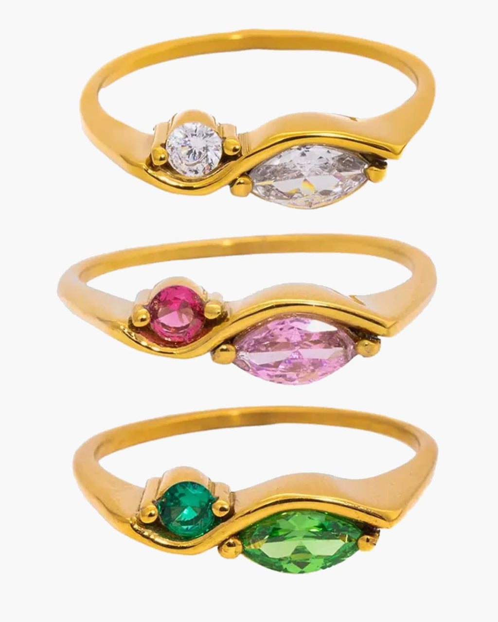 Crystal Leaf Ring