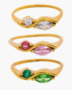 Crystal Leaf Ring