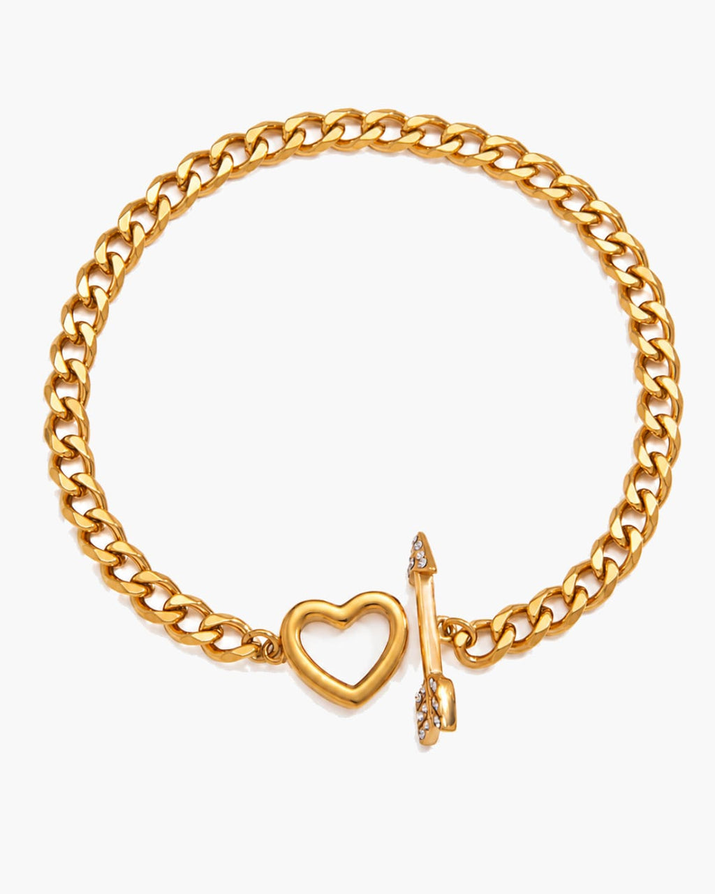 Cupid Heart Toggle Bracelet