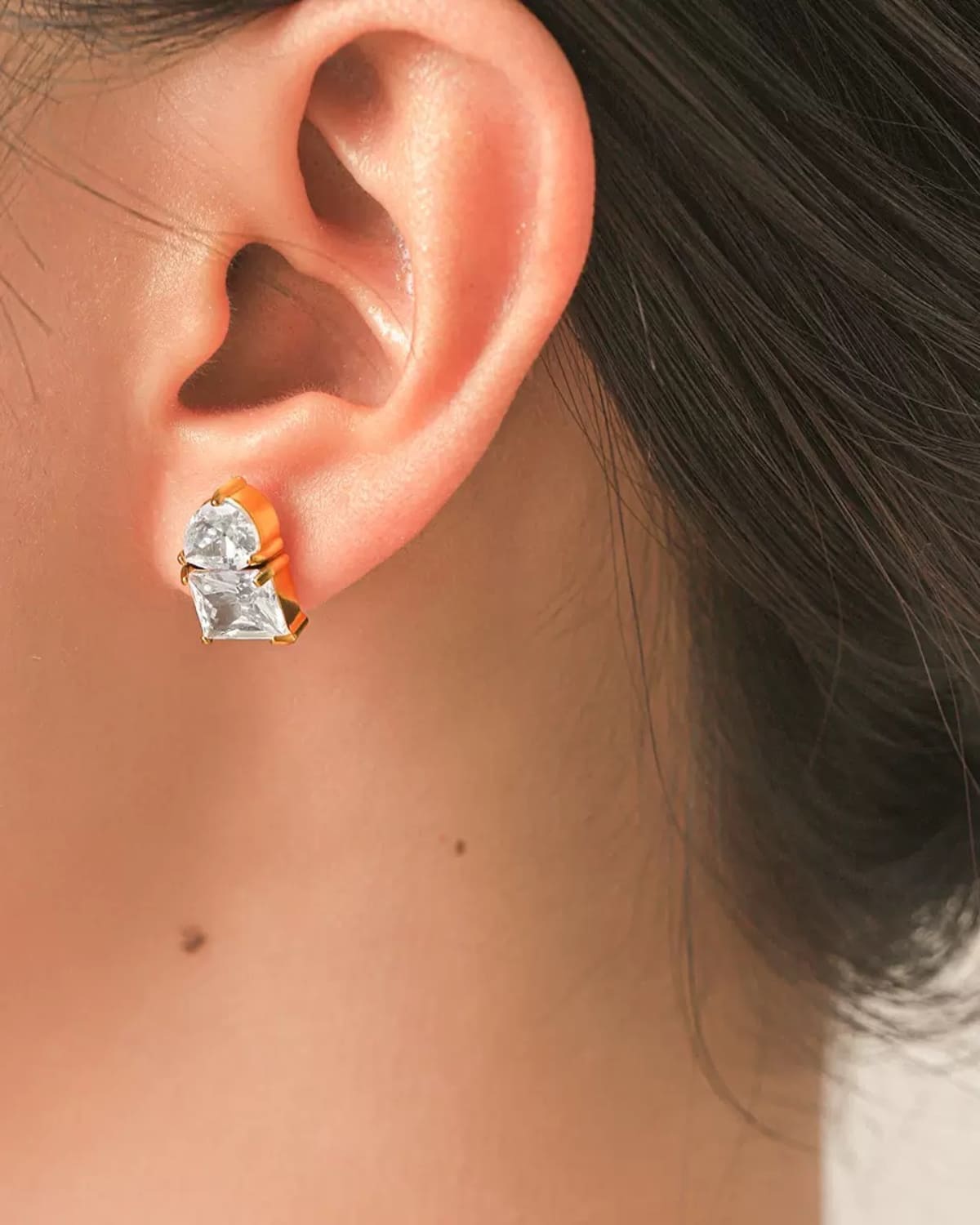 Elira Duo Crystal Stud Earrings