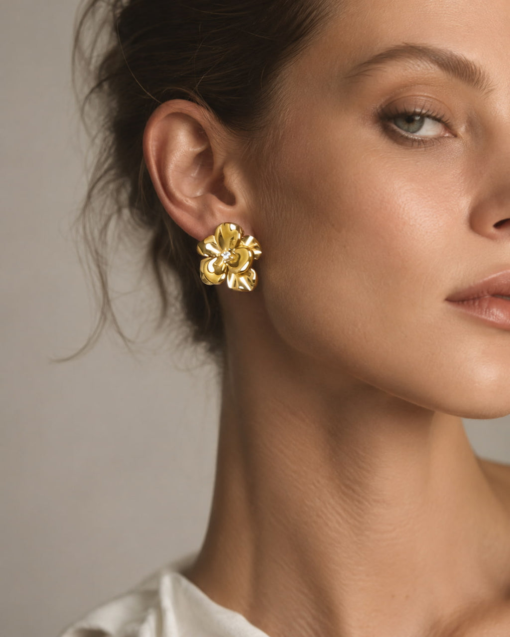 Florina Sculpted Flower Stud Earrings
