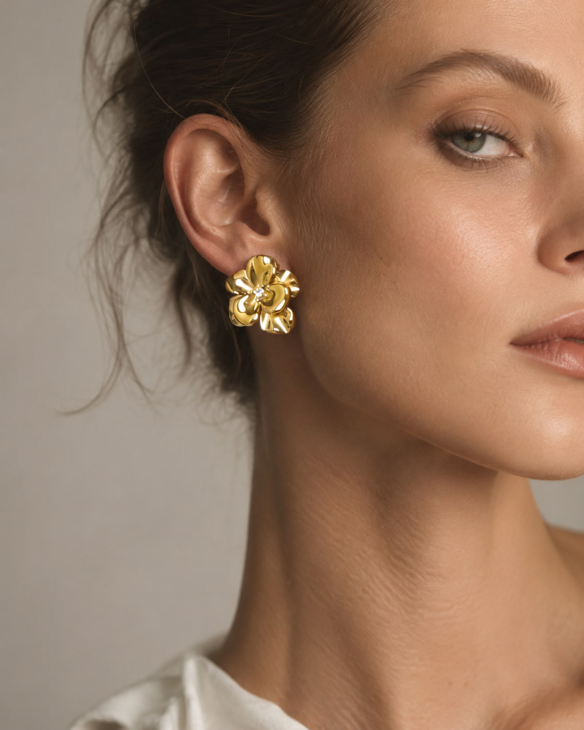 Florina Sculpted Flower Stud Earrings