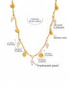Freshwater Pearl Shell Charm Necklace
