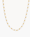 Gold Beaded Pearl Necklace
